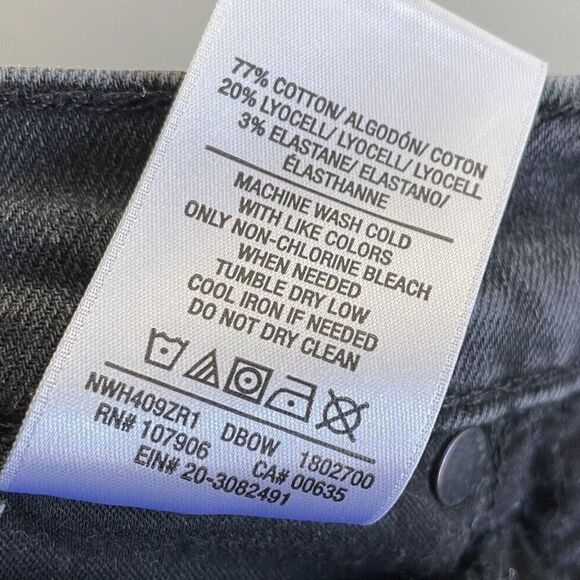 HUDSON Blair Super Skinny Jeans Women 27 Black Rip Knee Stretch - Picture 13 of 13